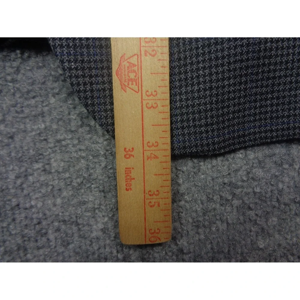 Ralph Ralph‎ Lauren Blazer Men 54R Gray Silk Wool Houndstooth Windowpane Plaid